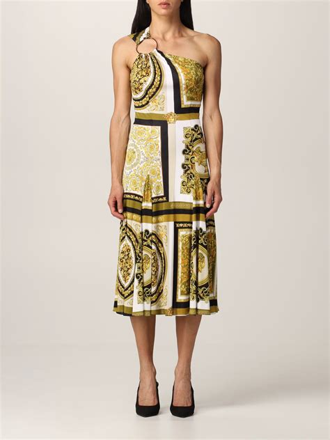 uno versace|versace one shoulder dress.